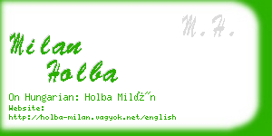 milan holba business card